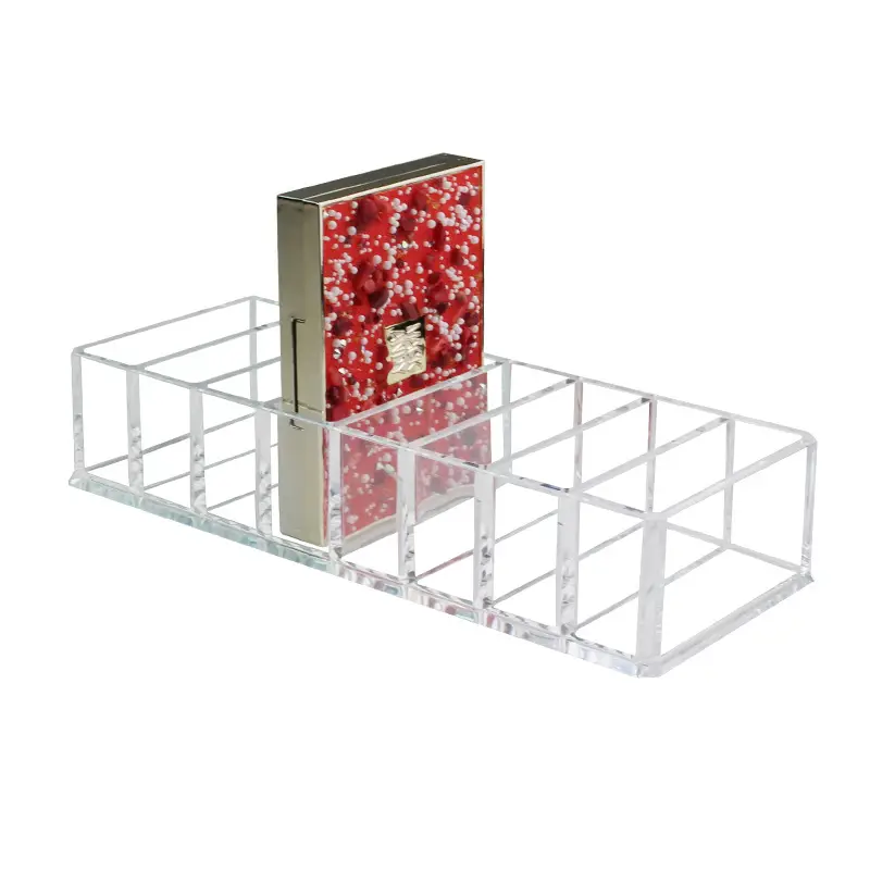 8-Grid Acrylic Makeup Organizer with Eye Shadow & Lip Gloss Storage - Image 3