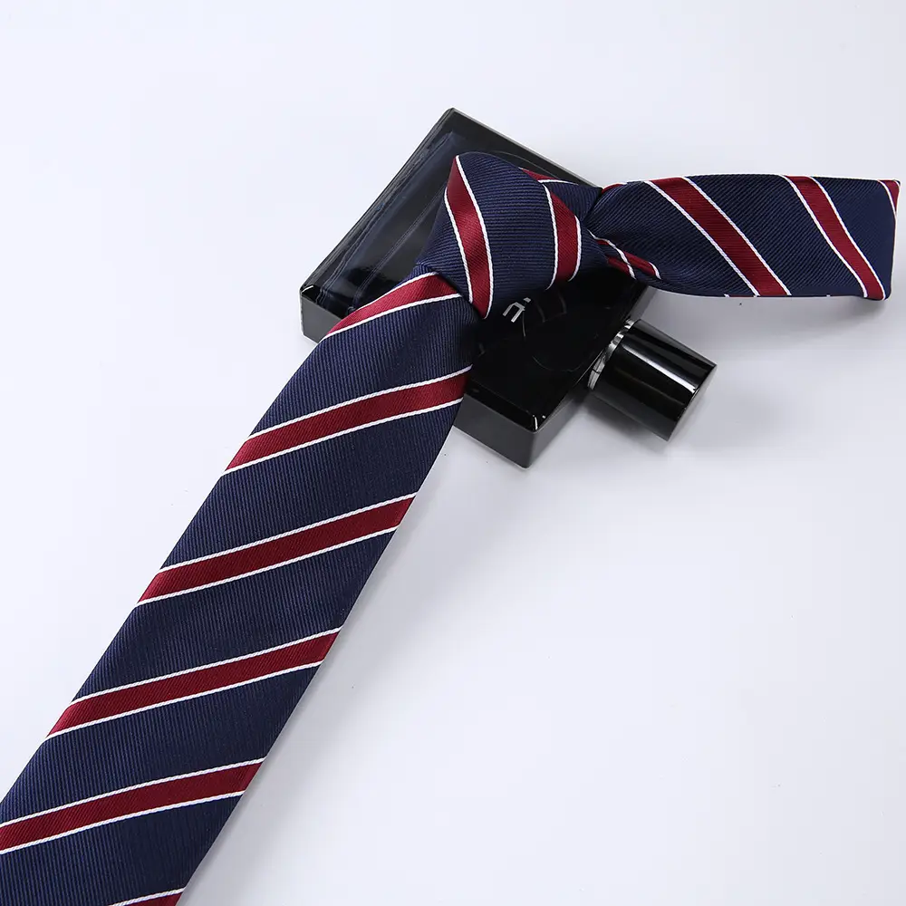 7cm Tie Diagonal Stripe Plaid Jacquard Business Formal Wear Easiest for Match Casual Polyester Silk Accessories Shengzhou Tie Men