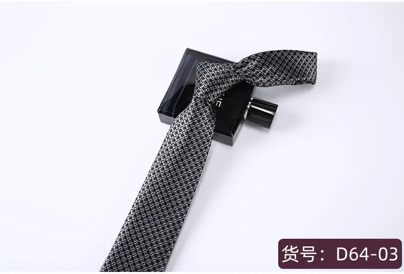 7cm Tie Diagonal Stripe Plaid Jacquard Business Formal Wear Easiest for Match Casual Polyester Silk Accessories Shengzhou Tie Men