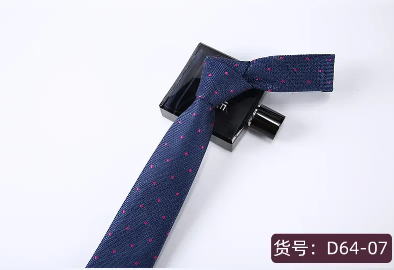 7cm Tie Diagonal Stripe Plaid Jacquard Business Formal Wear Easiest for Match Casual Polyester Silk Accessories Shengzhou Tie Men