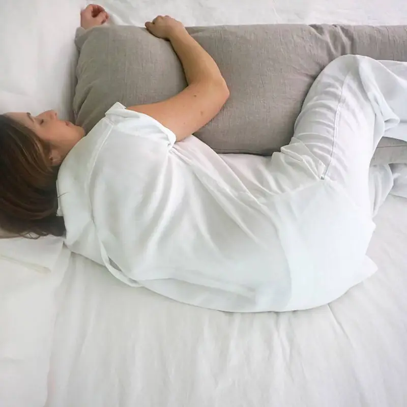 Nordic Linen Double Pillowcase White Solid Color - Image 6