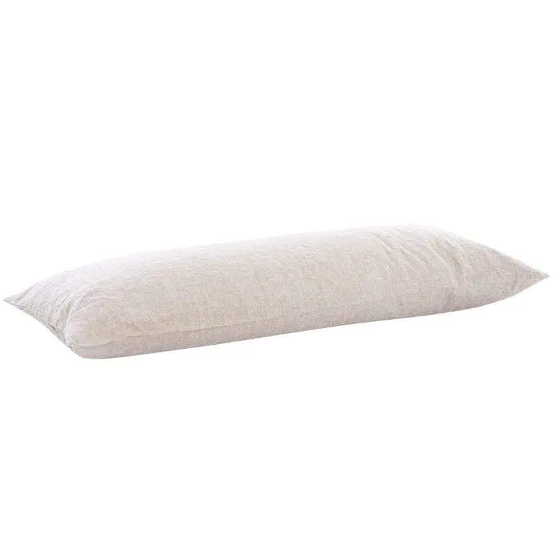 Nordic Linen Double Pillowcase White Solid Color - Image 8