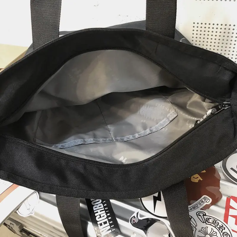 Men's Black Satchel Shoulder Bag Large Capacity Oxford Fabric - Image 8