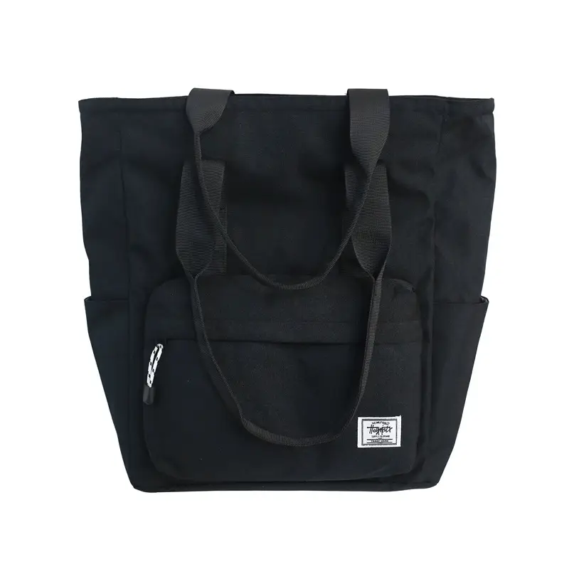 Men's Black Satchel Shoulder Bag Large Capacity Oxford Fabric - Image 4