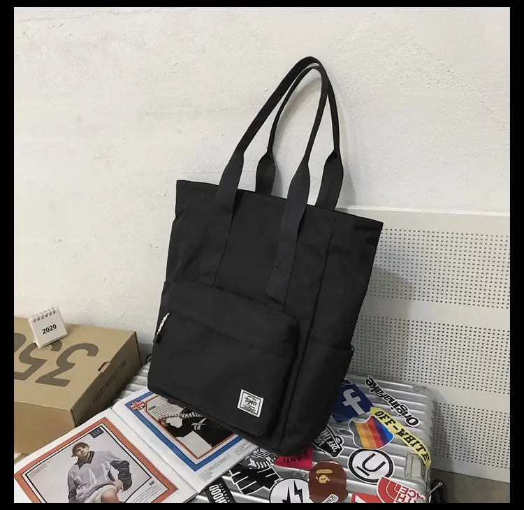 Men's Black Satchel Shoulder Bag Large Capacity Oxford Fabric — feature 40