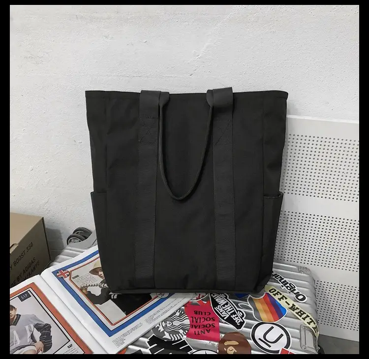 Men's Black Satchel Shoulder Bag Large Capacity Oxford Fabric — feature 42