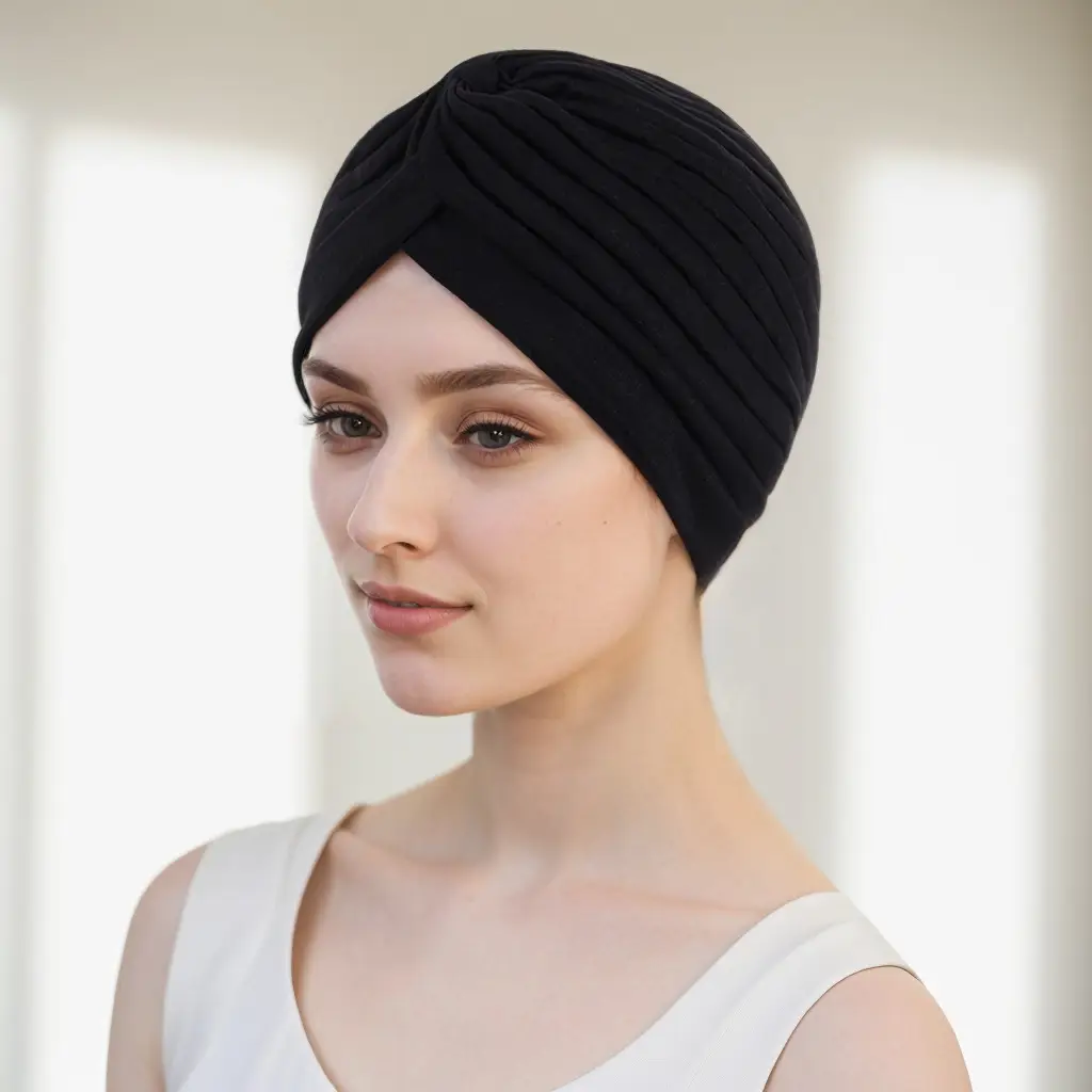 Muslim Muslim Turban Hat Pink Pleated European American