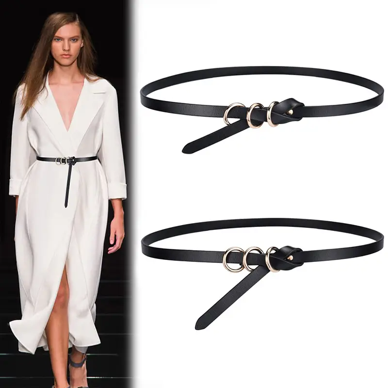 White Photo Frame Belt for Women 110cm - Image 6