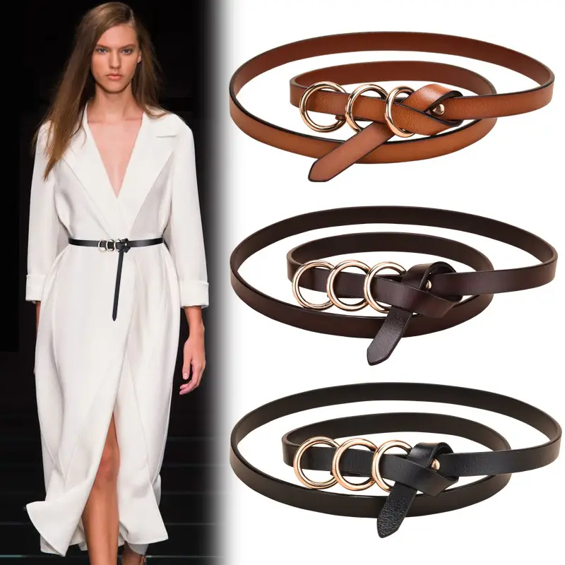 White Photo Frame Belt for Women 110cm - Image 7