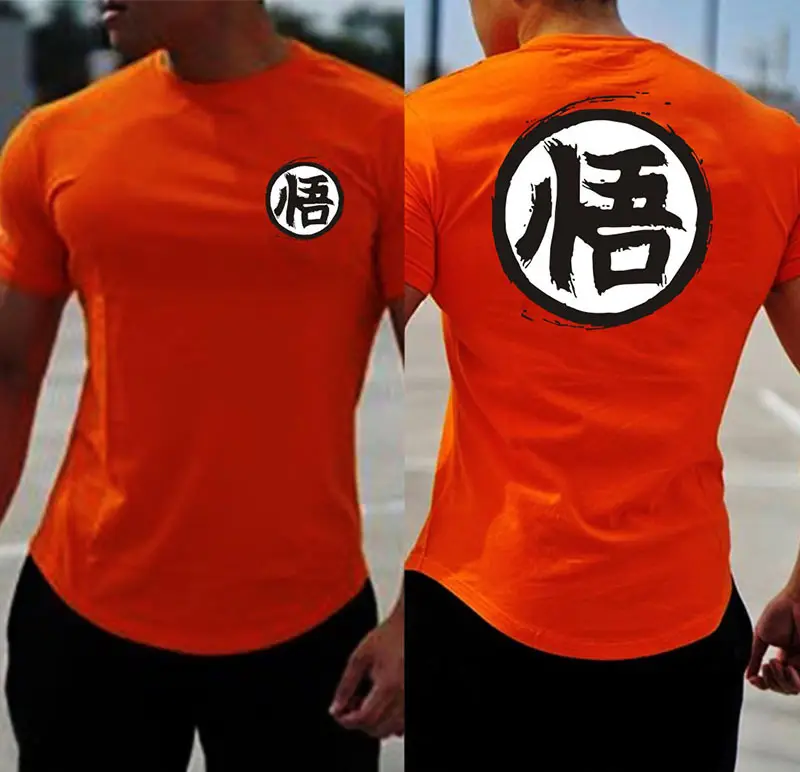 Men's Dragon Ball Goku Super Saiyan Printed T-Shirt Black Cotton Casual - Image 5