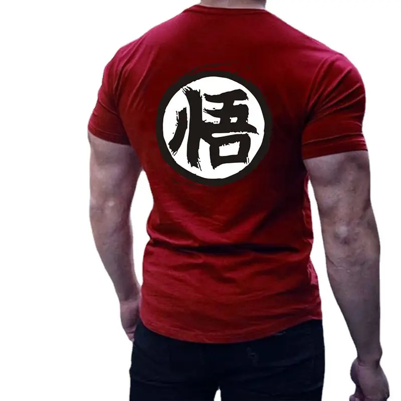 Men's Dragon Ball Goku Super Saiyan Printed T-Shirt Black Cotton Casual - Image 9