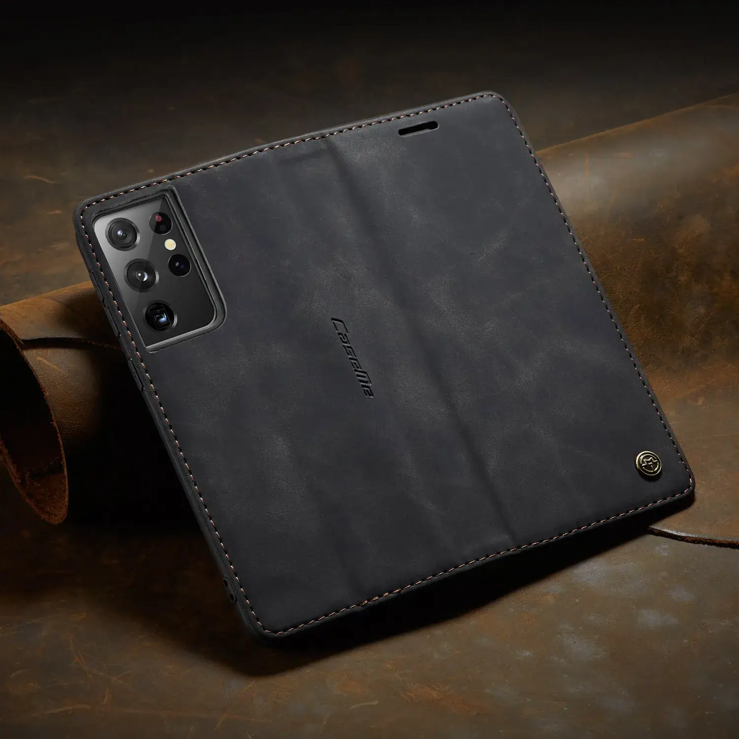 Samsung S21 Leather Anti-Drop Flip Cover Case
