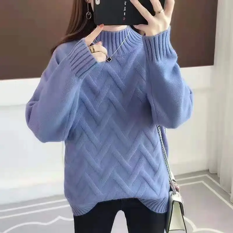 Women's Black Lazy Style Sweater 2025 Winter Casual - Image 7