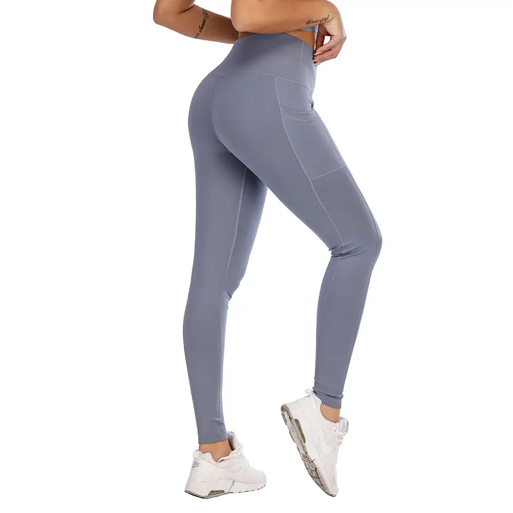 Black High-Waisted Breathable Yoga Leggings - Image 3