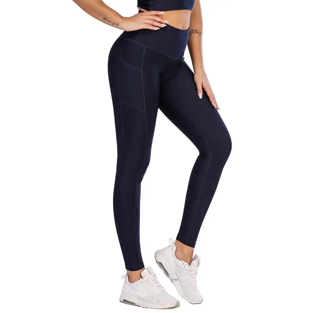 Black High-Waisted Breathable Yoga Leggings - Image 5