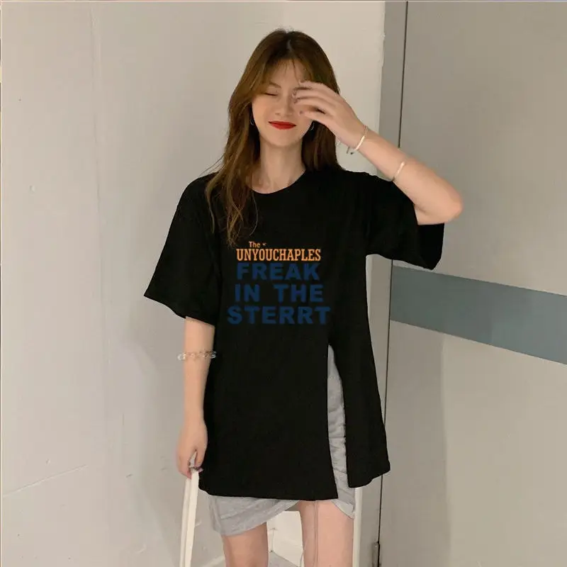 Women White Cartoon Print Short Sleeve T-Shirt 2025 — feature 22