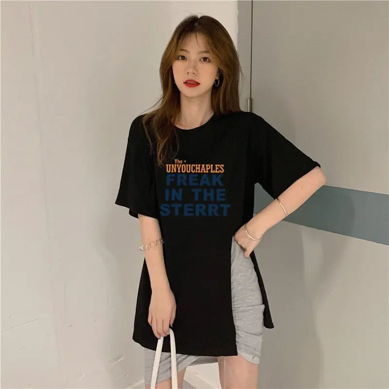 Women White Cartoon Print Short Sleeve T-Shirt 2025 — feature 23