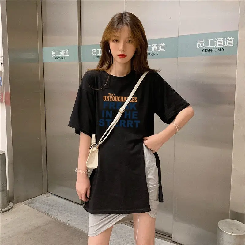Women White Cartoon Print Short Sleeve T-Shirt 2025 — feature 25
