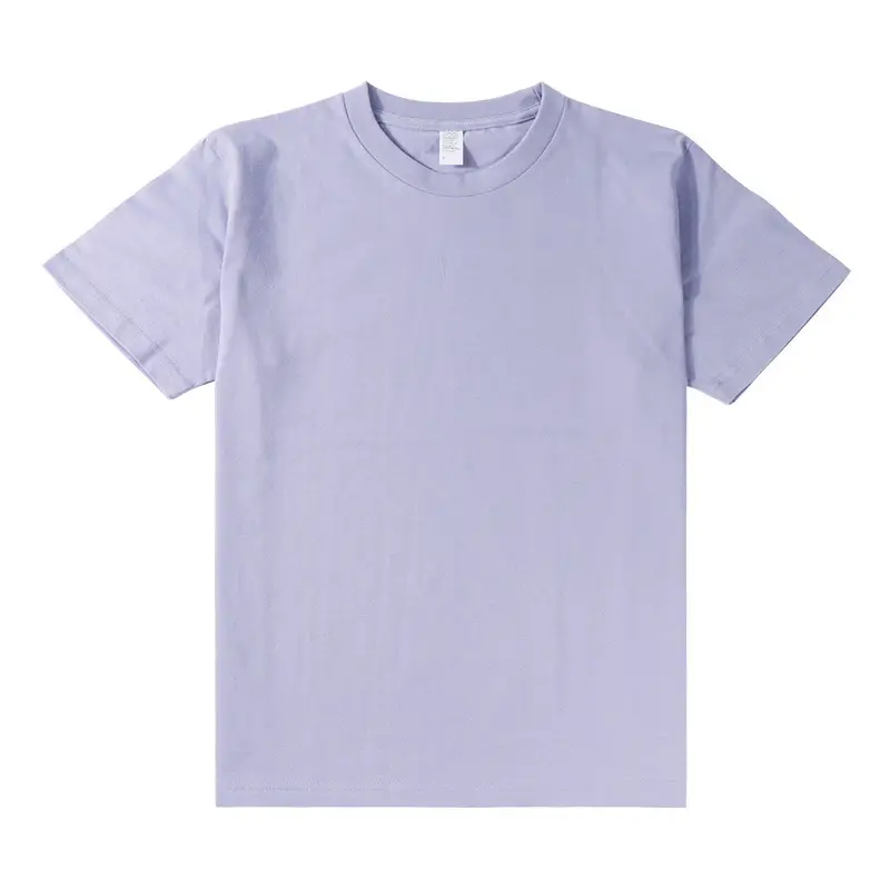 Men Women 250g Cotton T-Shirt Brown Round Neck - Image 4