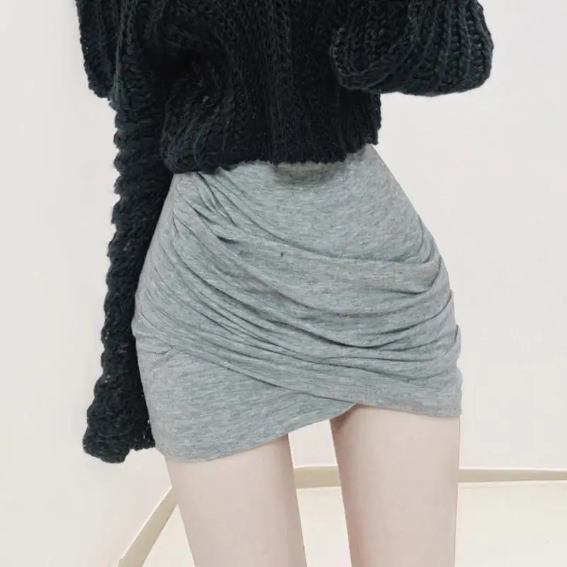 Black Slim Fit Pleated Skirt for Women - Image 7