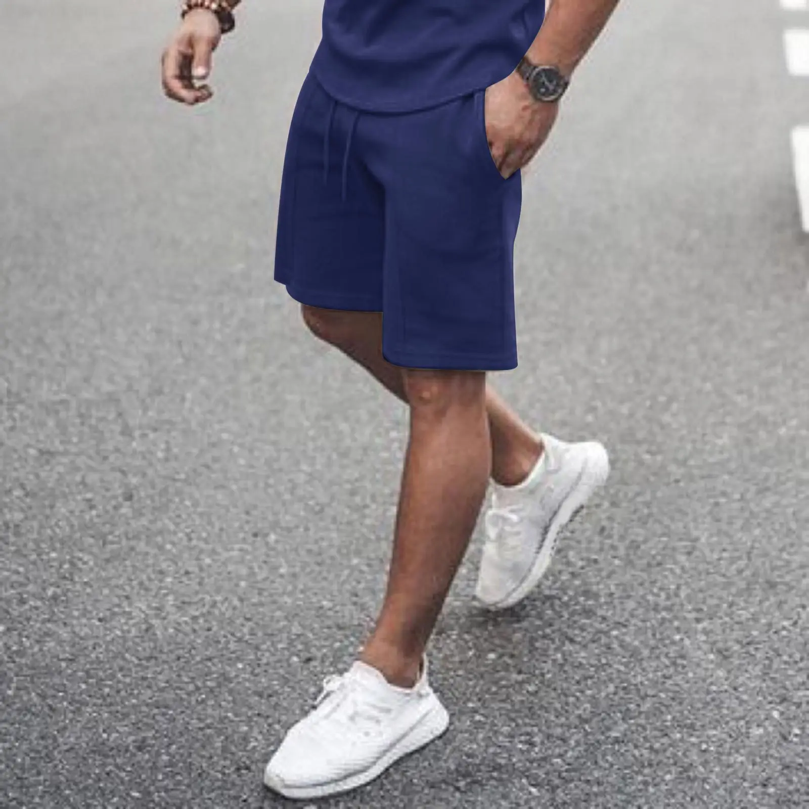Men Red Short Sleeve Sports Shorts Suit Summer — feature 31
