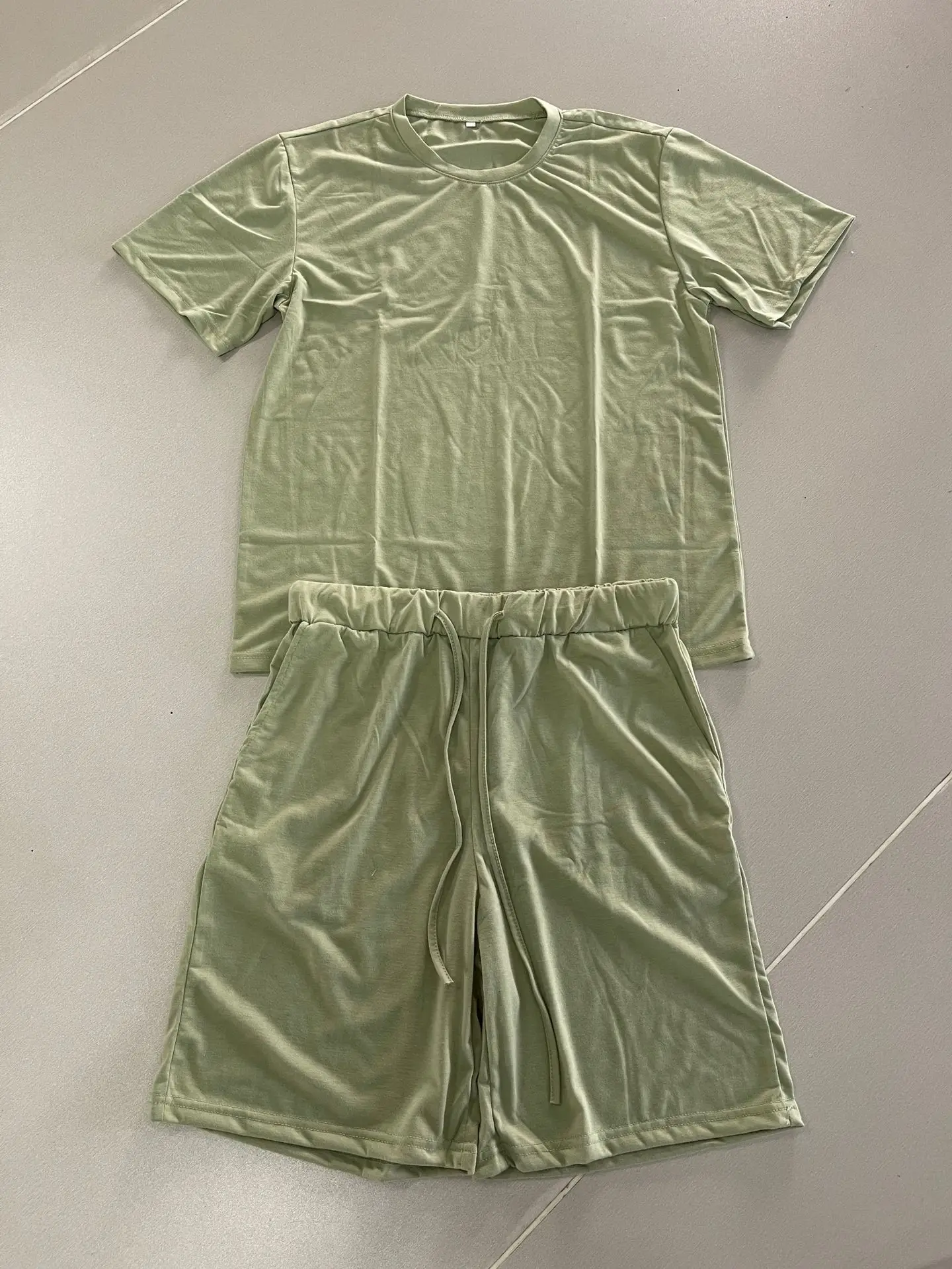 Men Red Short Sleeve Sports Shorts Suit Summer — feature 6