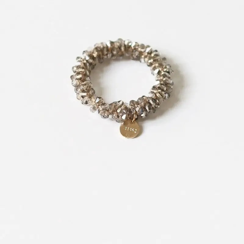 Korean Pearl Crystal Hair Ring High Elastic Elegant Mori Style - Image 2