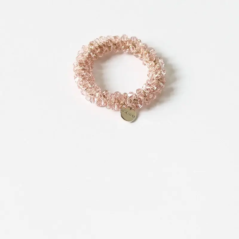 Korean Pearl Crystal Hair Ring High Elastic Elegant Mori Style - Image 3