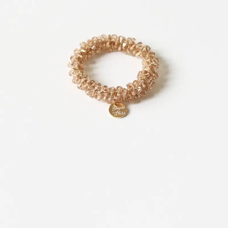 Korean Pearl Crystal Hair Ring High Elastic Elegant Mori Style - Image 4