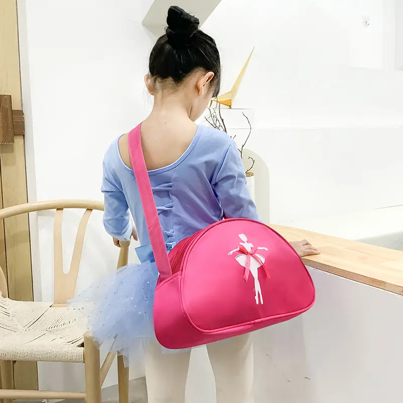 Pink Ballet Print Dance Bag for Girls - Image 6