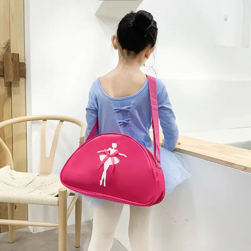 Pink Ballet Print Dance Bag for Girls - Image 8