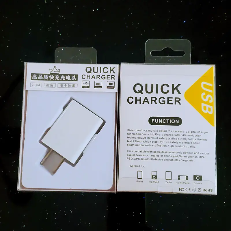 3C Certified Fast USB-C Charging Head 5V2A White Black - Image 4
