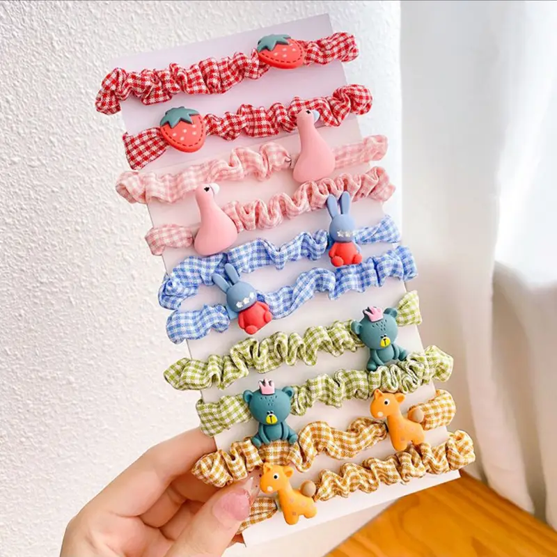 Korean Style Hair Ties for Girls Cartoon Fruit Scrunchies