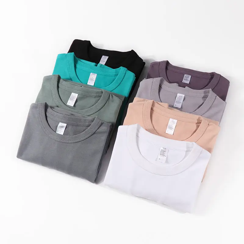 300g Heavy Sanding Cotton Crewneck T-Shirt for Men Women - Image 11