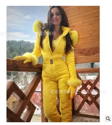 Warm Women's Blue Temperament Jacket Hoodie Jumpsuit