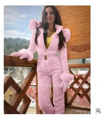 Warm Women's Blue Temperament Jacket Hoodie Jumpsuit