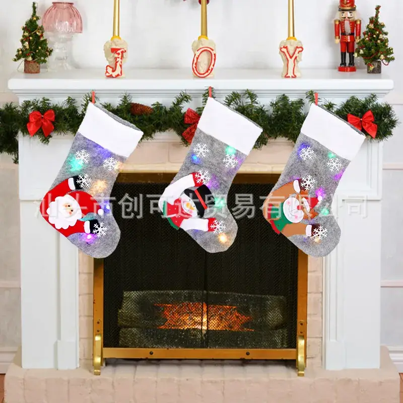 Felt Fireplace Socks for Christmas Decor