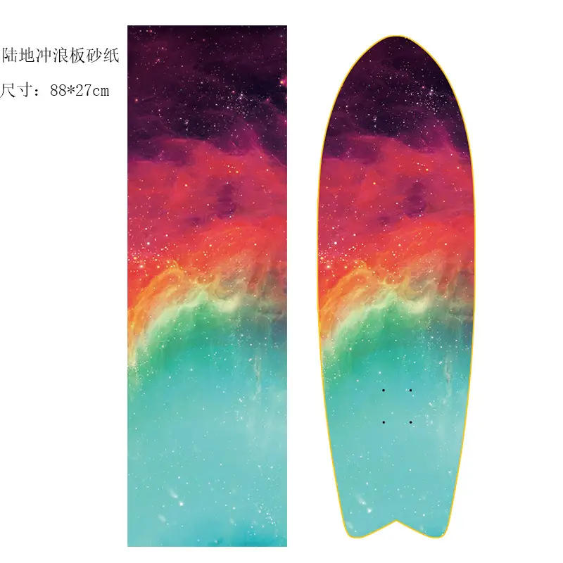 Land surfboard sandpaper skateboard double rocker sandpaper professional frosted long board dance board Tide brand air hole waterproof wear-resistant - Image 21