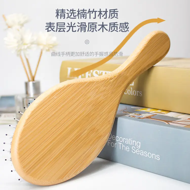 Bamboo Hair Comb with Smooth Texture for Scalp Massage - Image 6