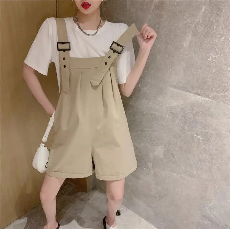Women's Beige Wide Leg Shorts with Overlap Back — feature 19