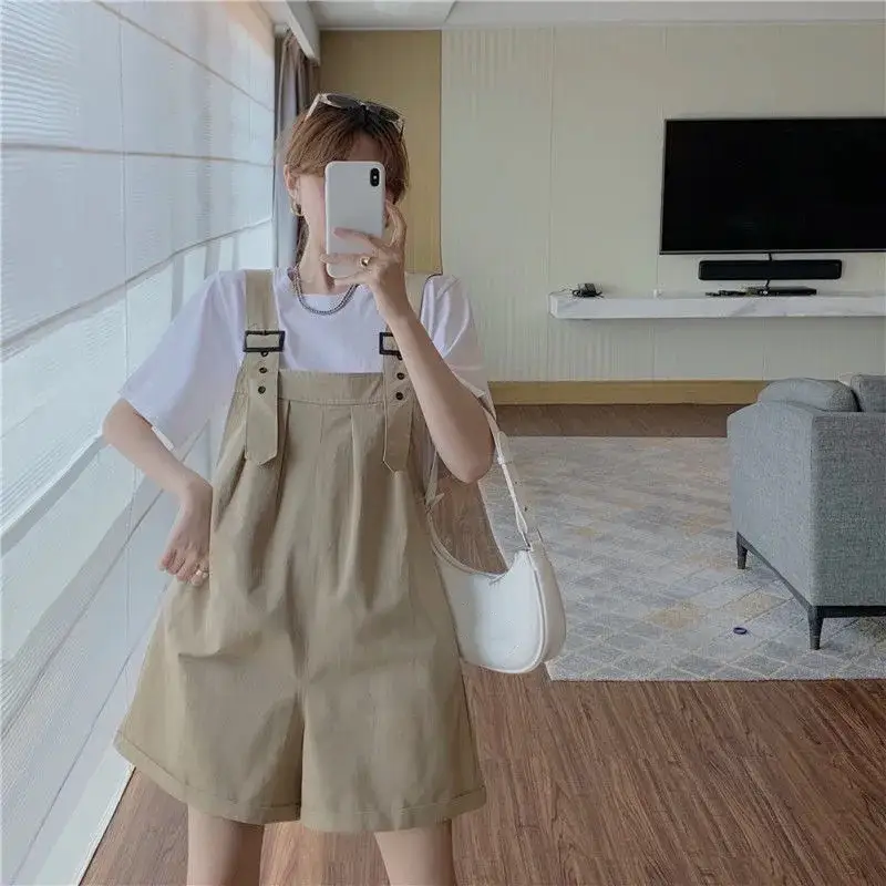 Women's Beige Wide Leg Shorts with Overlap Back — feature 20