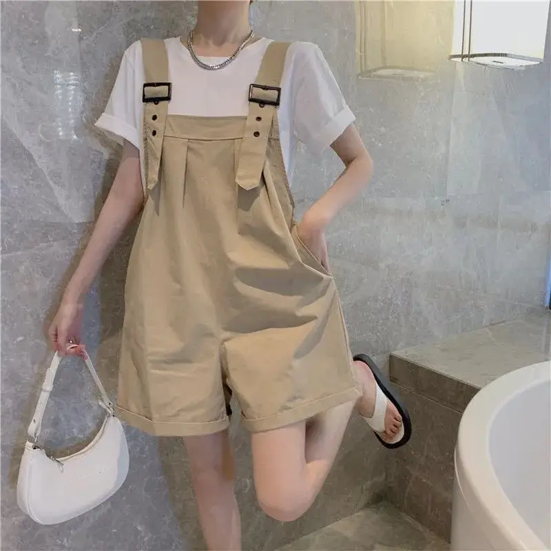 Women's Beige Wide Leg Shorts with Overlap Back — feature 21