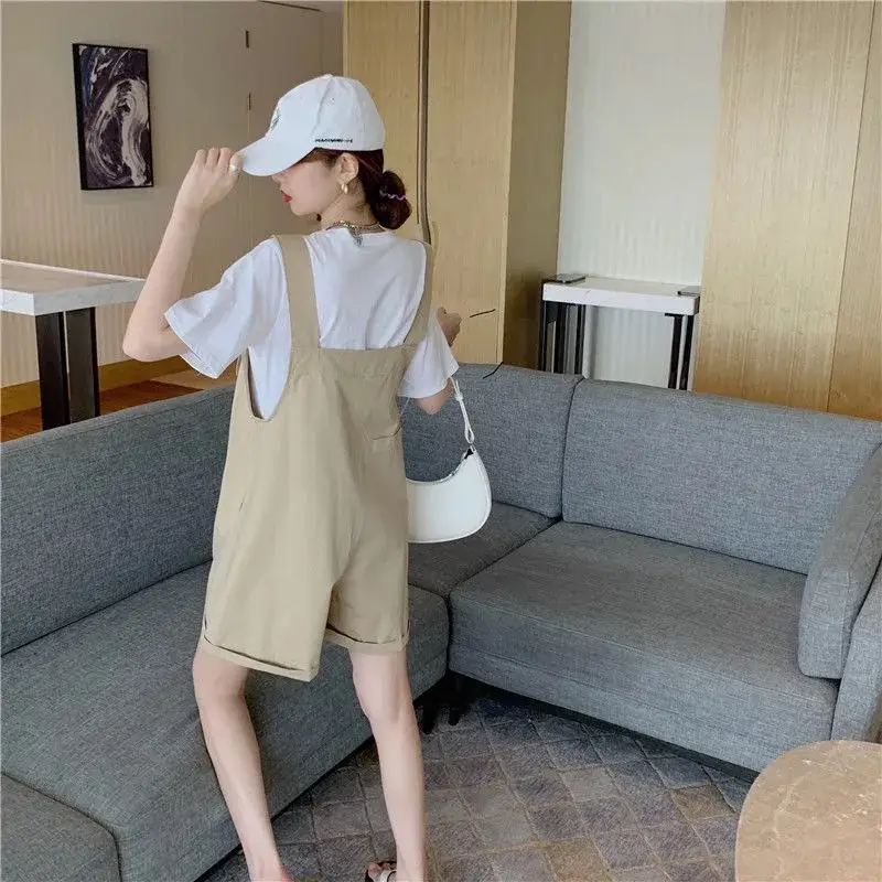 Women's Beige Wide Leg Shorts with Overlap Back — feature 22