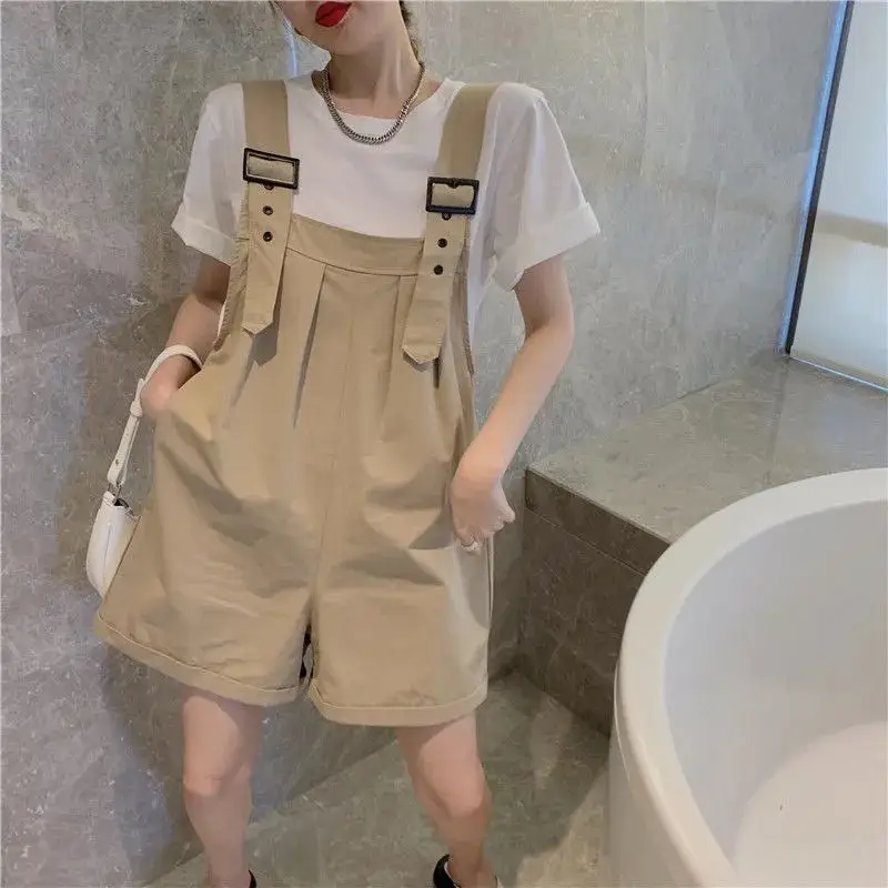 Women's Beige Wide Leg Shorts with Overlap Back — feature 23