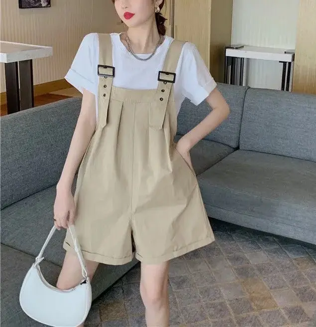 Women's Beige Wide Leg Shorts with Overlap Back — feature 6