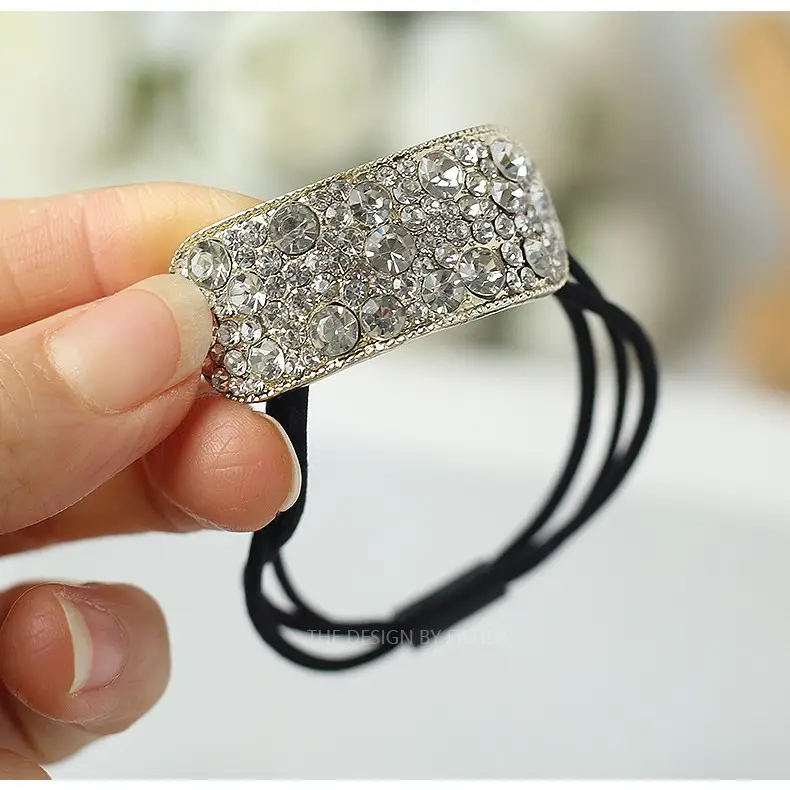Korean Dongdaemun Rhinestone Hair Ring for Women - Image 5