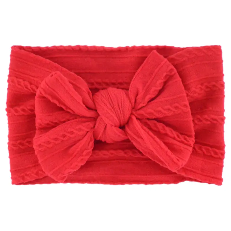 Beige Bow Hairband for Girls with Wide Elastic Band - Image 9