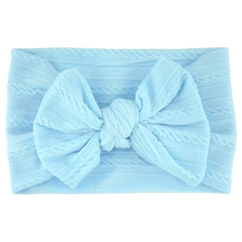 Beige Bow Hairband for Girls with Wide Elastic Band - Image 13