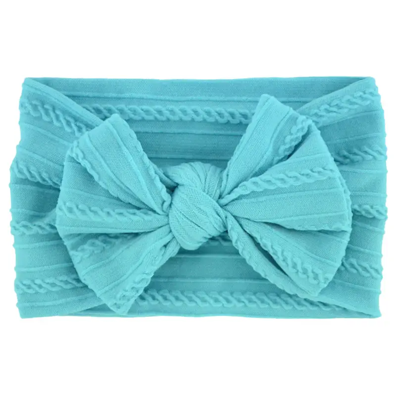Beige Bow Hairband for Girls with Wide Elastic Band - Image 14