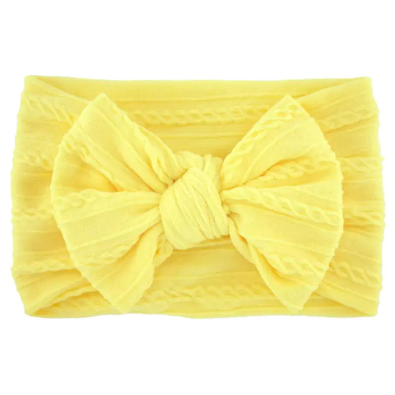 Beige Bow Hairband for Girls with Wide Elastic Band - Image 19